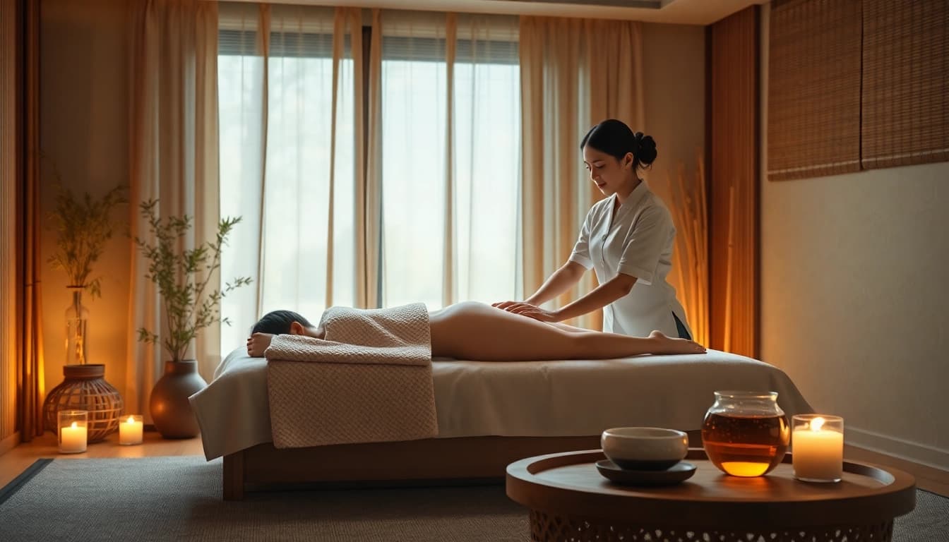Experience Dongtan출장마사지 with a professional therapist providing a tranquil massage in a serene setting.