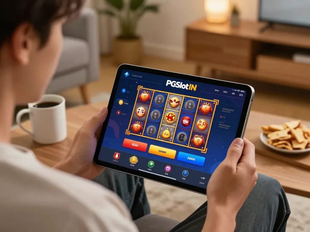 Experience PGSlot IN gaming on mobile with vibrant app interface and engaging atmosphere