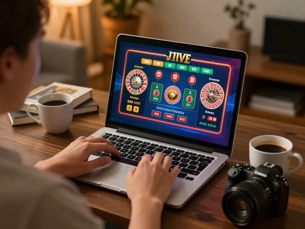 Player engaging with live dealer games online at TG88, showcasing a captivating home gaming environment.