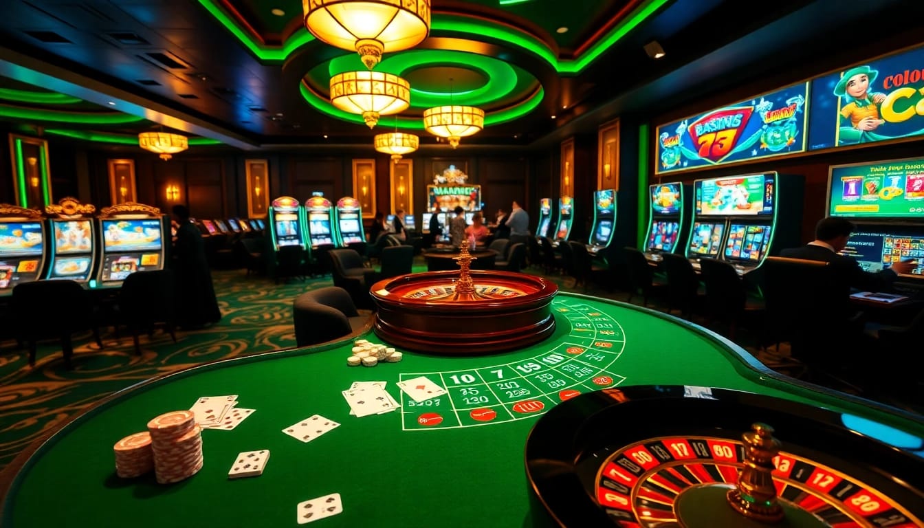 Experience the excitement of gambling at https://new88.gold/ featuring poker chips and roulette wheels.