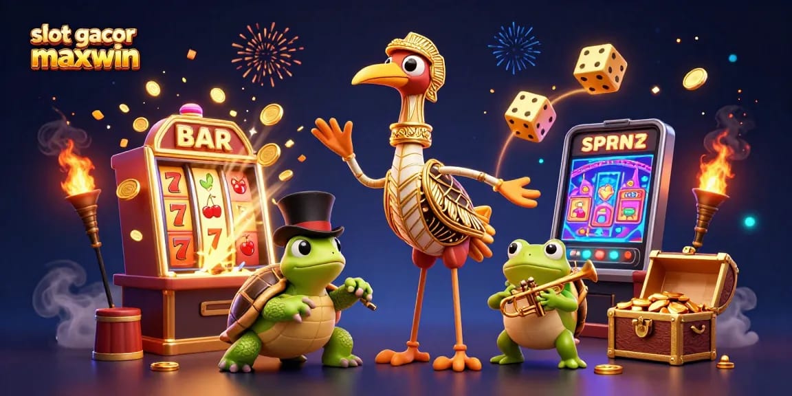 Experience excitement with slot gacor maxwin featuring vibrant casino elements and dynamic characters.