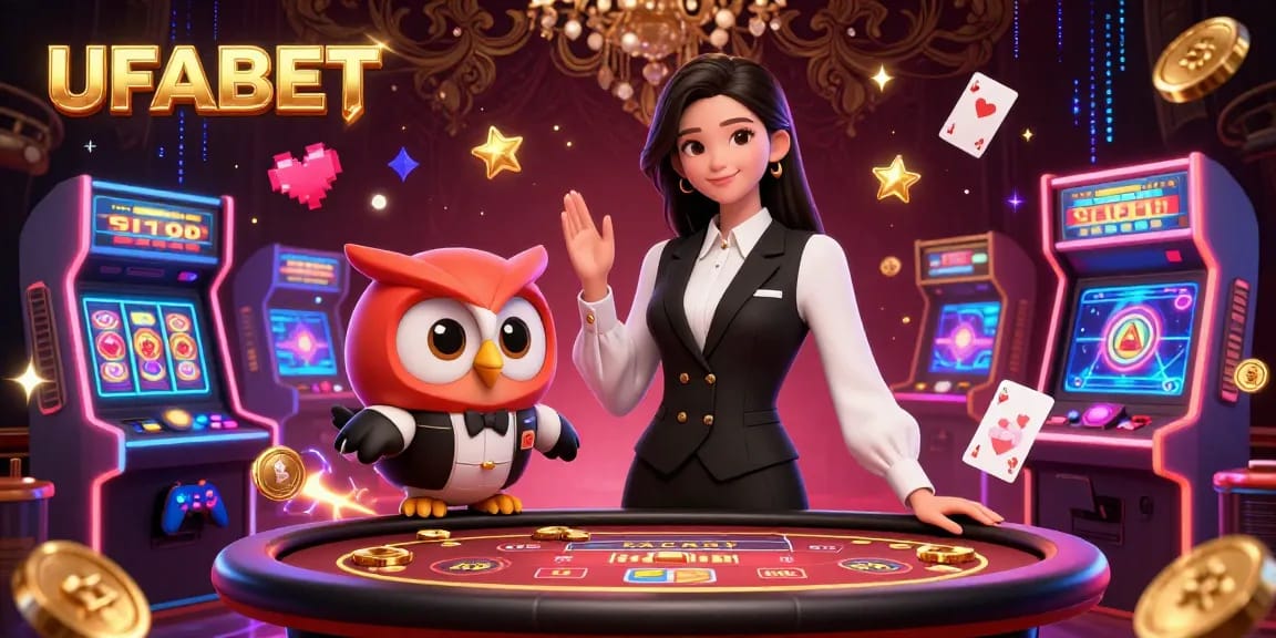 Experience thrilling gameplay at UFABET's luxury baccarat table with expert dealers.