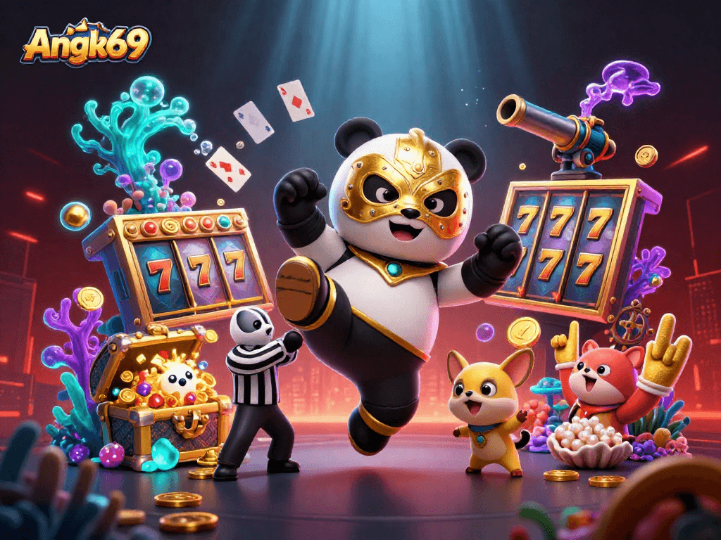 Experience Angka69 with thrilling slot action featuring vibrant characters in a dynamic scene.