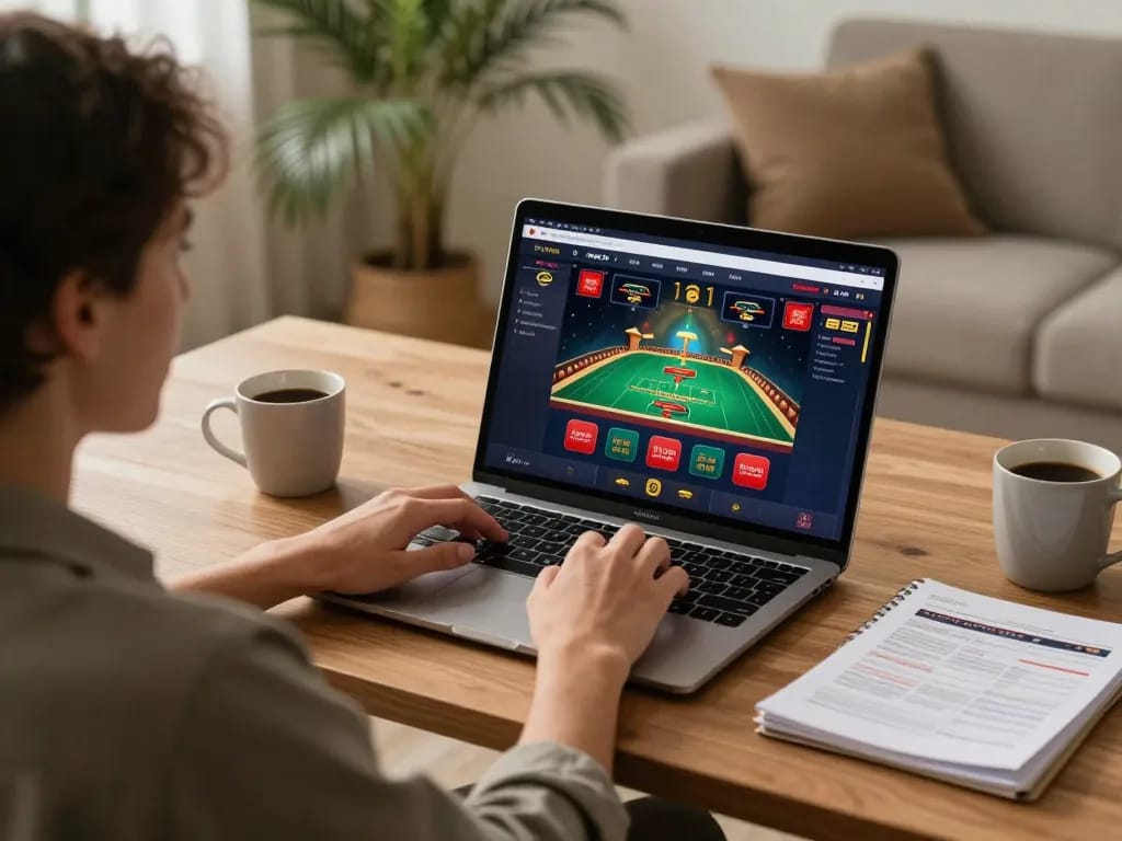 Optimizing ty le keo nha cai on a laptop during an engaging online casino session at home