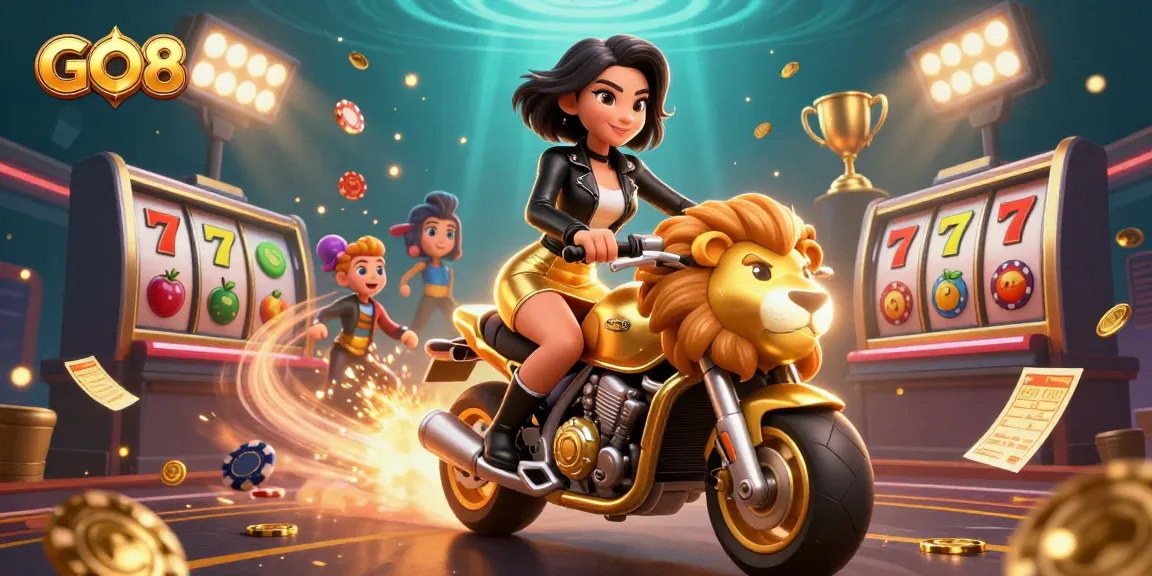Engage with GO8's thrilling casino experience featuring vibrant gaming elements and excitement.
