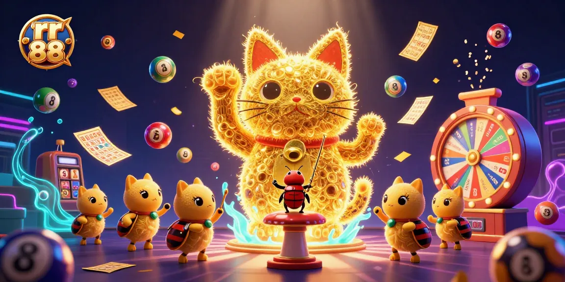Engage with rr 88's vibrant gameplay as a lucky cat and conductor beetle bring lively energy to the casino.