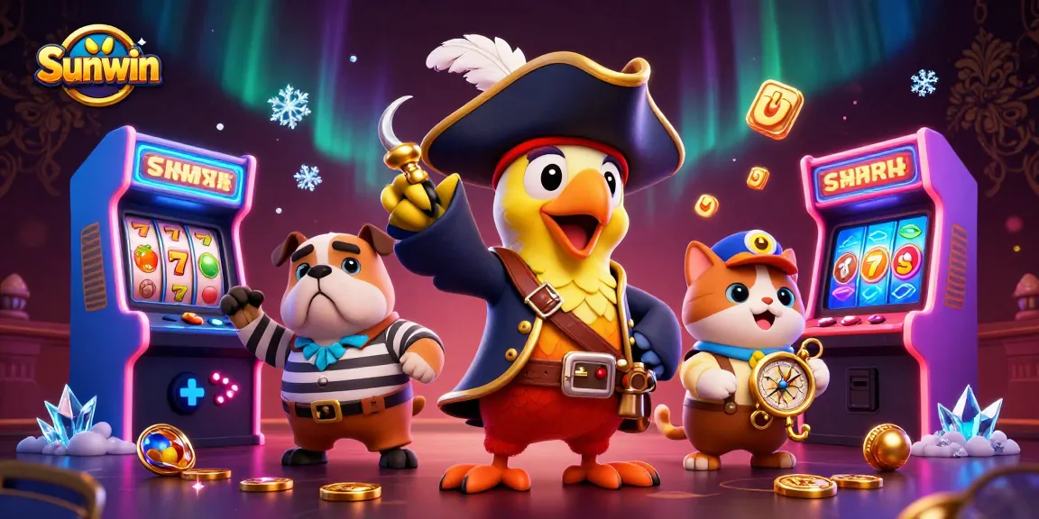 Experience excitement at Sunwin with engaging 3D casino games, colorful elements, and vibrant characters.