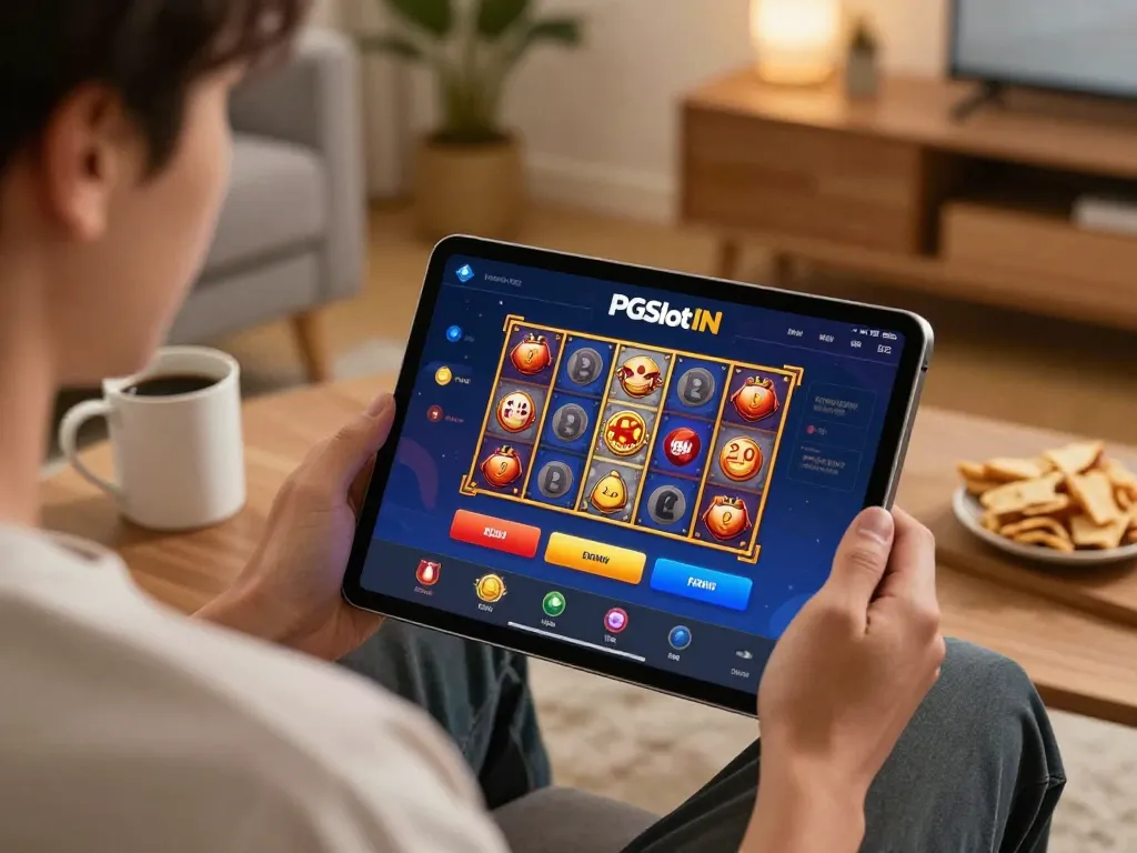 Experience PGSlot IN gaming on mobile with vibrant app interface and engaging atmosphere