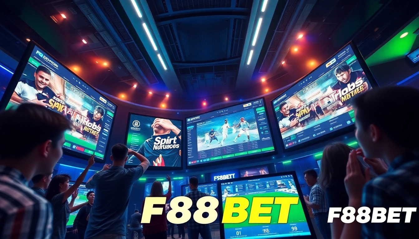 Experience the excitement of F88BET's online gambling platform with engaging visuals.