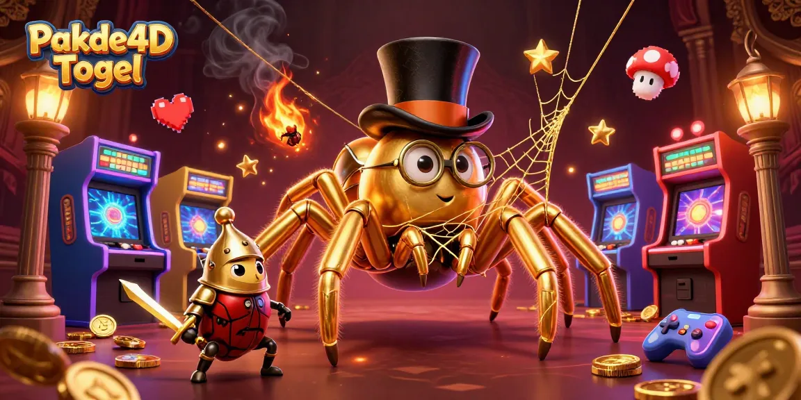 Engage with Pakde4D Togel in a vibrant gambling scene filled with fun elements and characters.