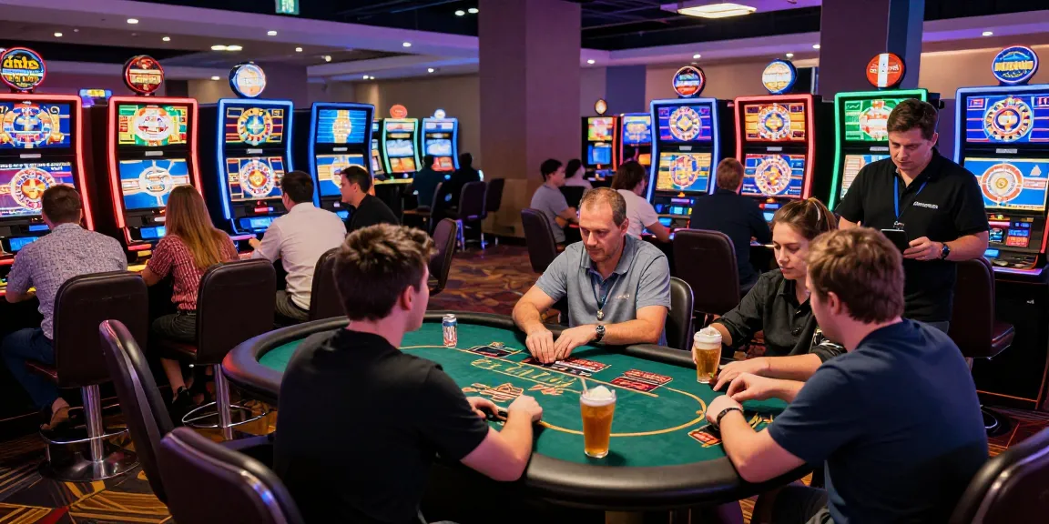 Open88 gaming experience with players enjoying diverse casino games in a vibrant atmosphere.