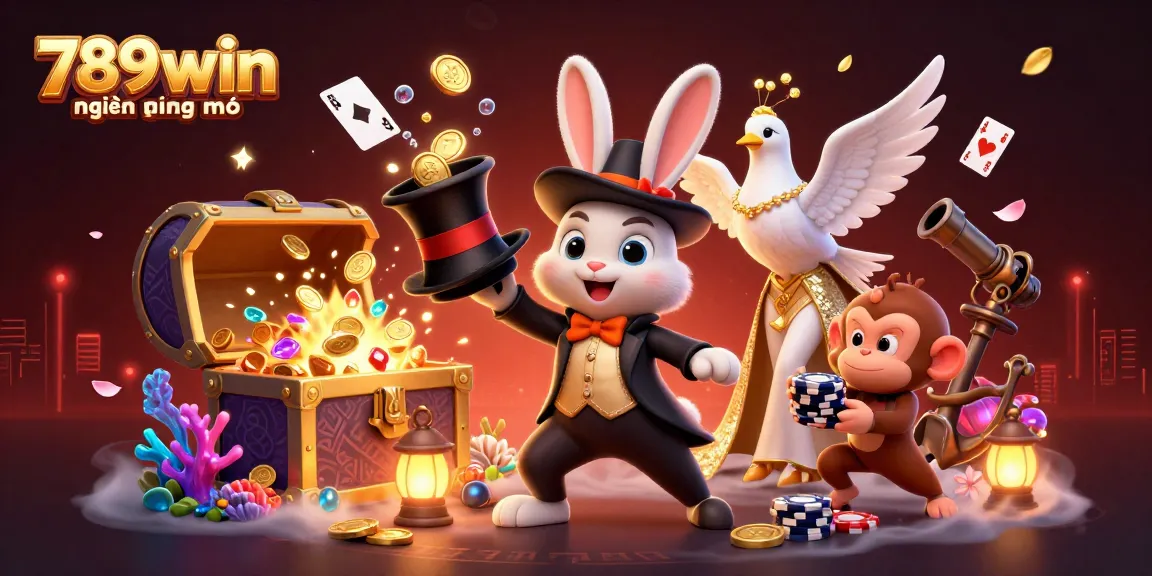 Bet on luck with 789win hiện đang mở in an engaging 3D casino scene filled with exciting elements.