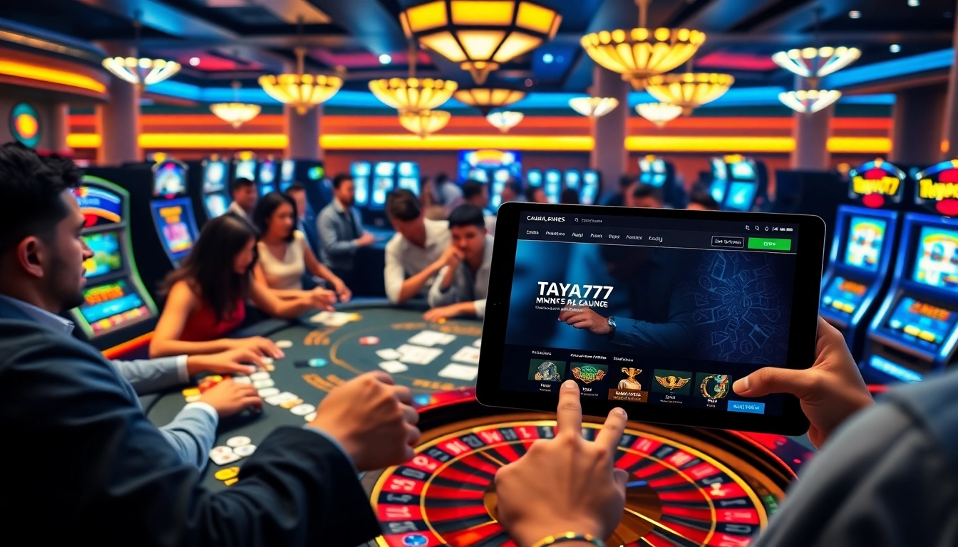 Players enjoying the vibrant gaming atmosphere on the TAYA777 main website.