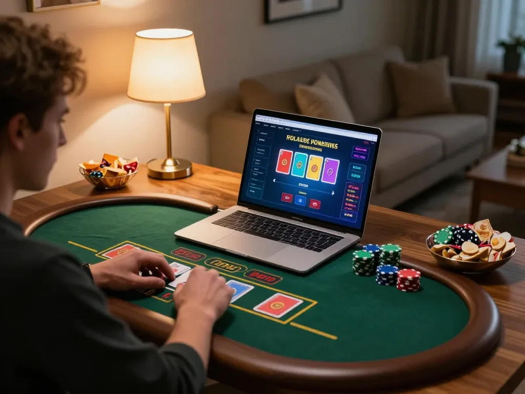 TG88 player enjoying live dealer casino game at home, enhancing online gambling experience