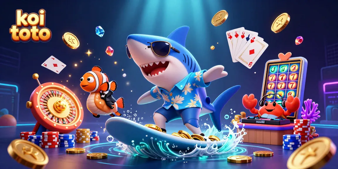 Experience thrilling gameplay with koi toto, featuring vibrant 3D characters and casino elements.
