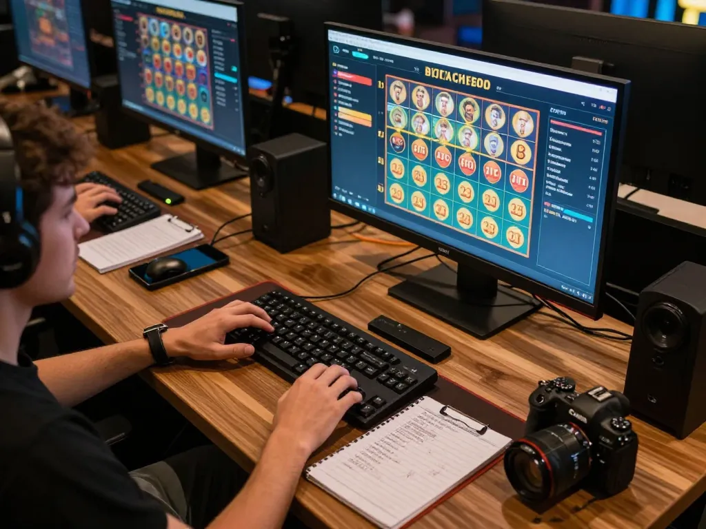Engaging in online gameplay for harga toto jackpot opportunities, showcasing exciting digital interfaces and cozy atmosphere