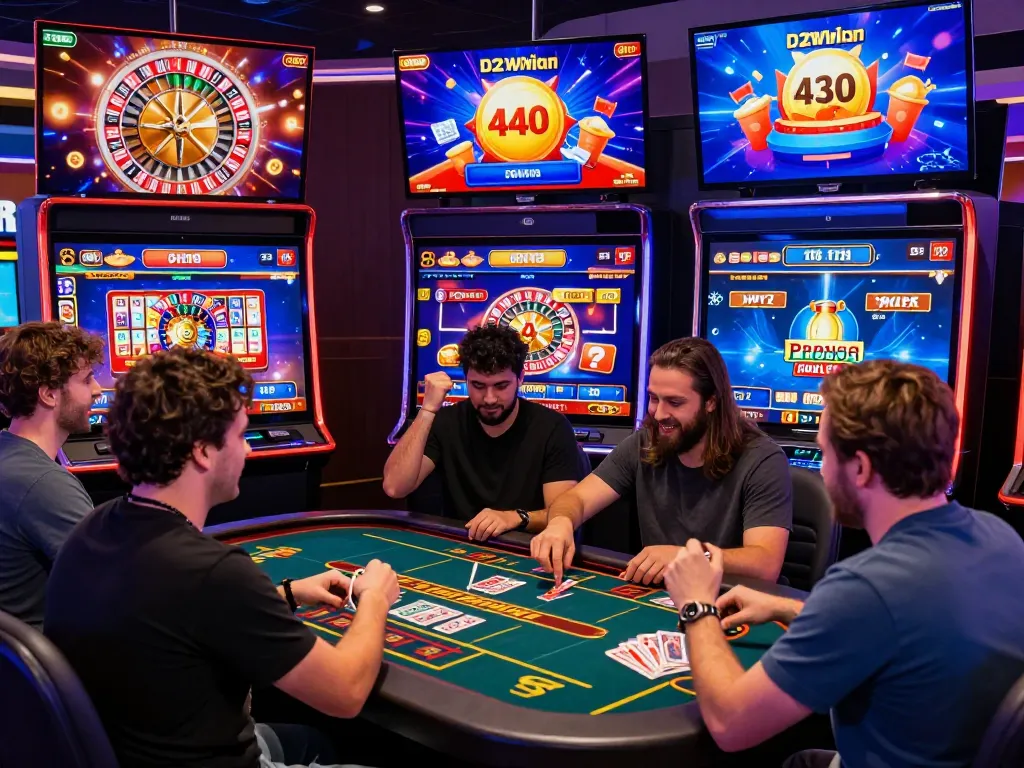Engaged players enjoying diverse games on 32win.com, featuring an exciting online casino atmosphere.