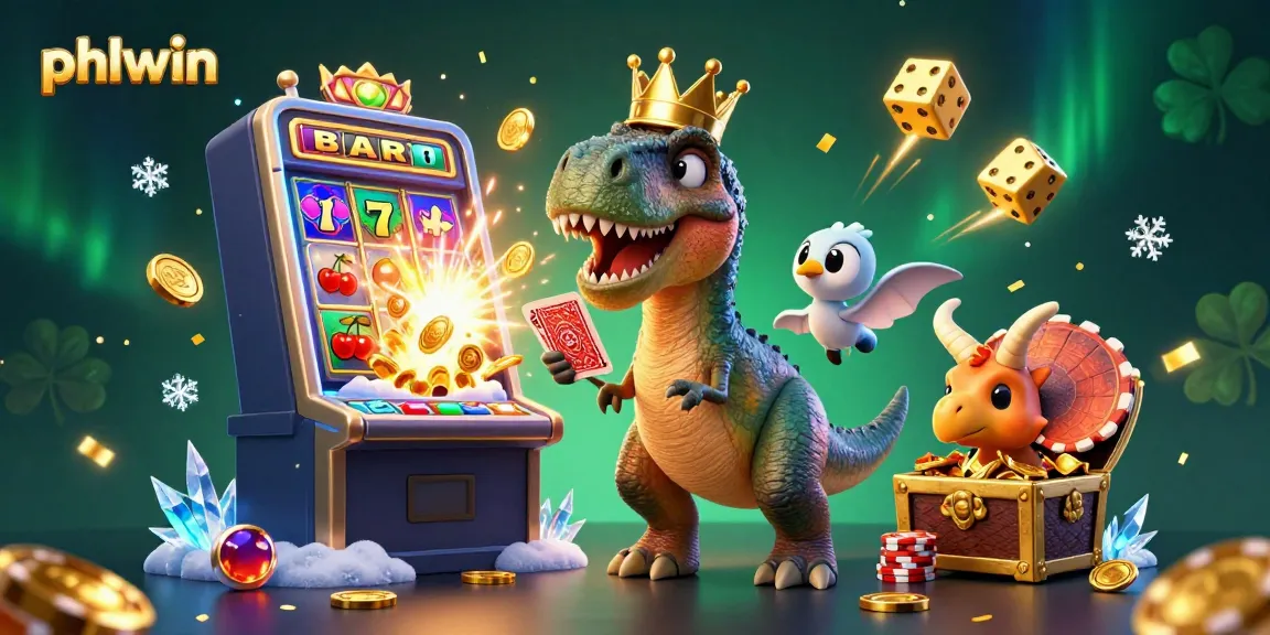 Experience thrilling gaming at phlwin with vibrant characters, slot machines, and winning elements.
