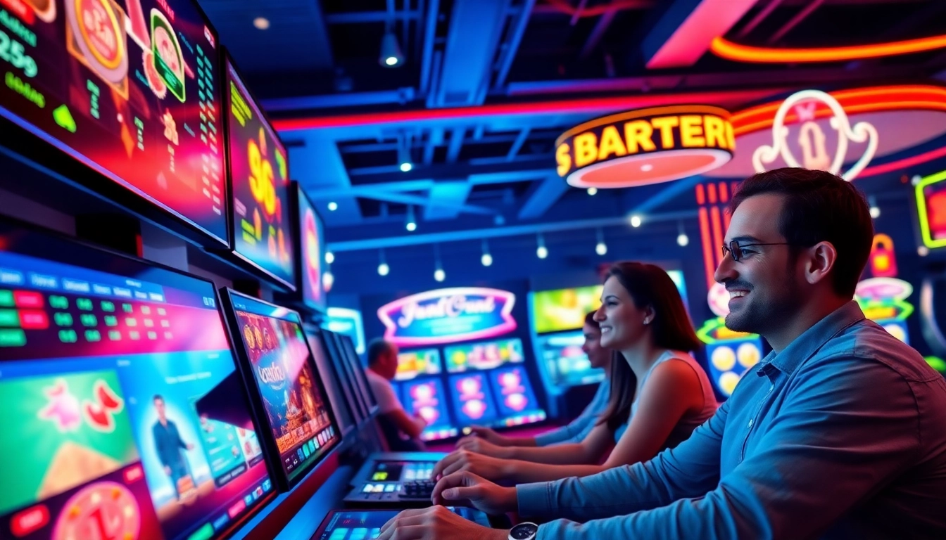 Exciting UU88 gaming experience showcasing players in modern casino setting.