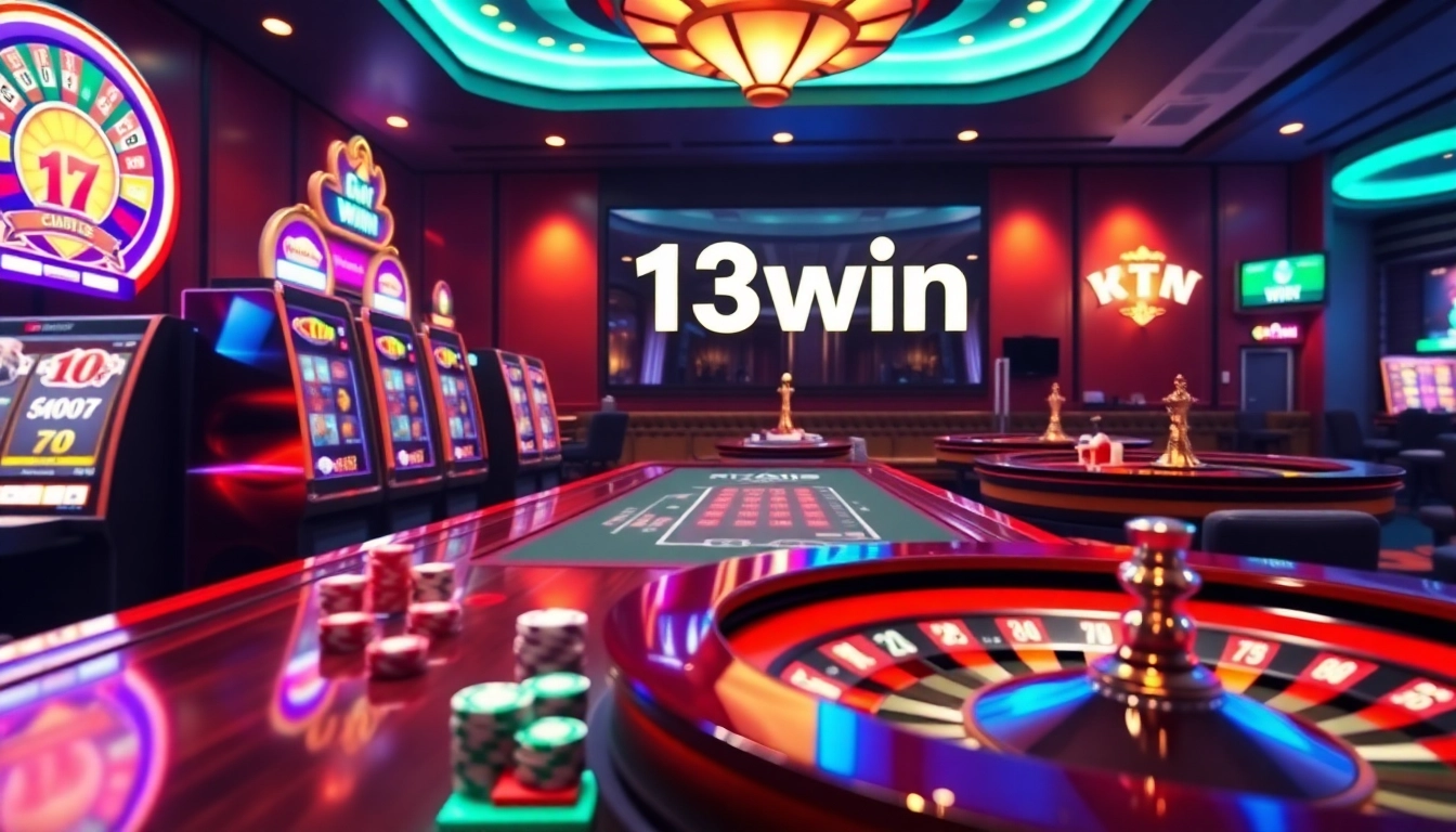 Experience thrilling gameplay at 13win casino with vibrant tables and exciting slot machines.