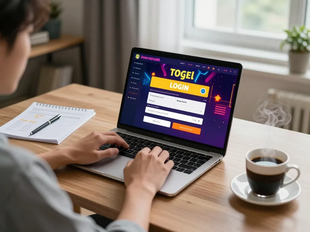 Dewatogel Link Alternatif Login Terbaru displayed on a laptop screen during online gaming session