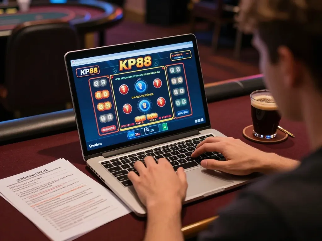Engaging online gaming session at KP88 with focused player strategizing bets.