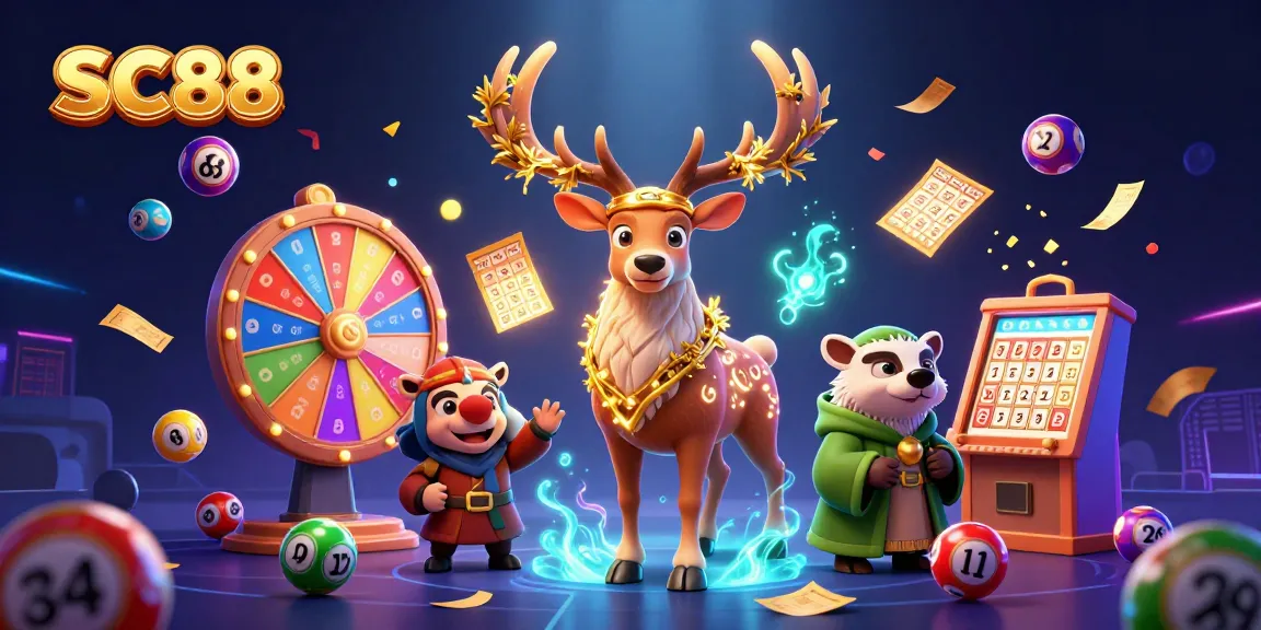 Spin to win at SC88 with vibrant games and dynamic illustrations of luck and fortune.