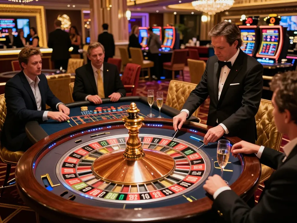 Experience the thrill of mb66 during an exciting roulette game in a lavish casino