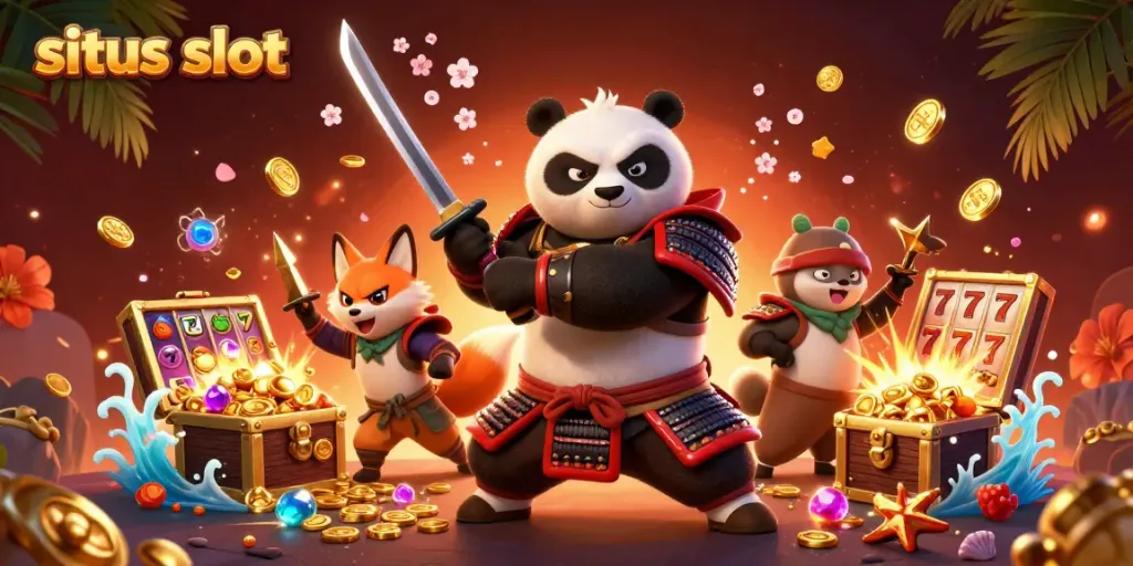 Menangkan situs slot dengan samurai panda dan ninja fox yang menyerang dengan energi magis.