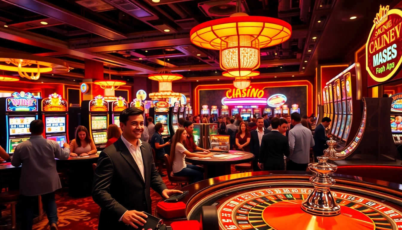 Exciting gameplay at citinow casino, showcasing vibrant machines and engaged players.