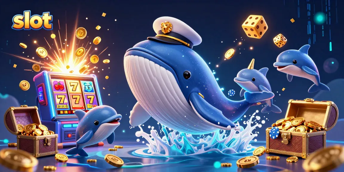 Slot demo seru dengan ikan paus 3D, simbol keberuntungan, dan pengalaman bermain yang menarik.