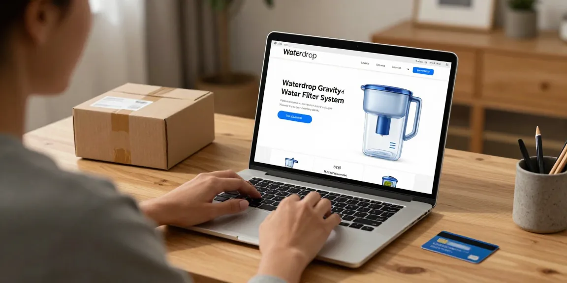Waterdrop Gravity-fed Water Filter System review on e-commerce platform, showcasing best deals and online shopping for clean water solutions.