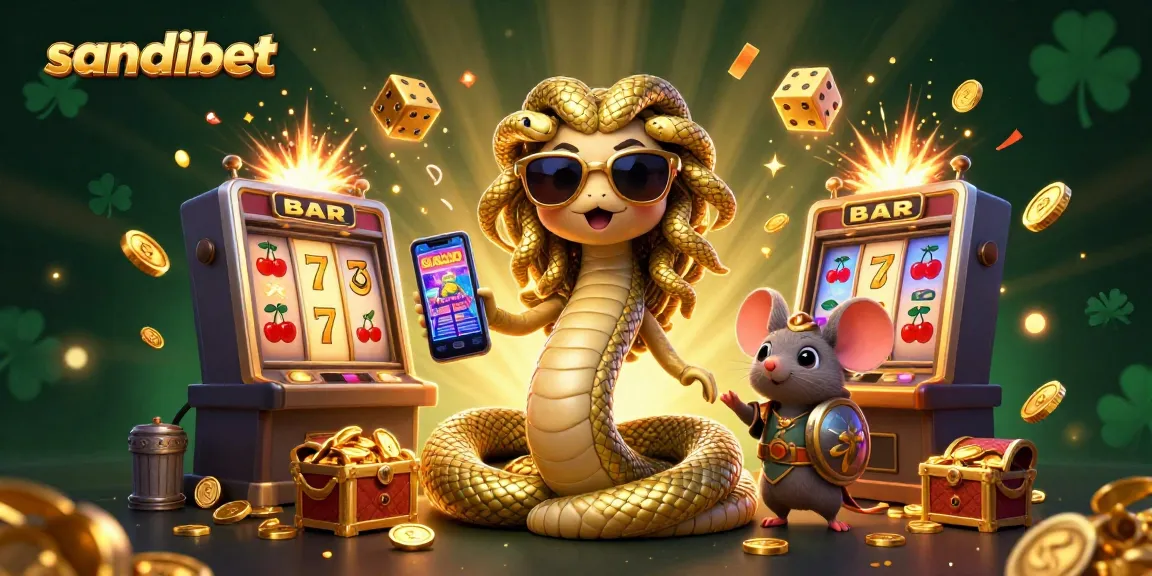 Rasakan kegembiraan sandibet dalam ilustrasi 3D bertema kasino yang berwarna-warni, dipenuhi dengan jackpot dan elemen permainan.