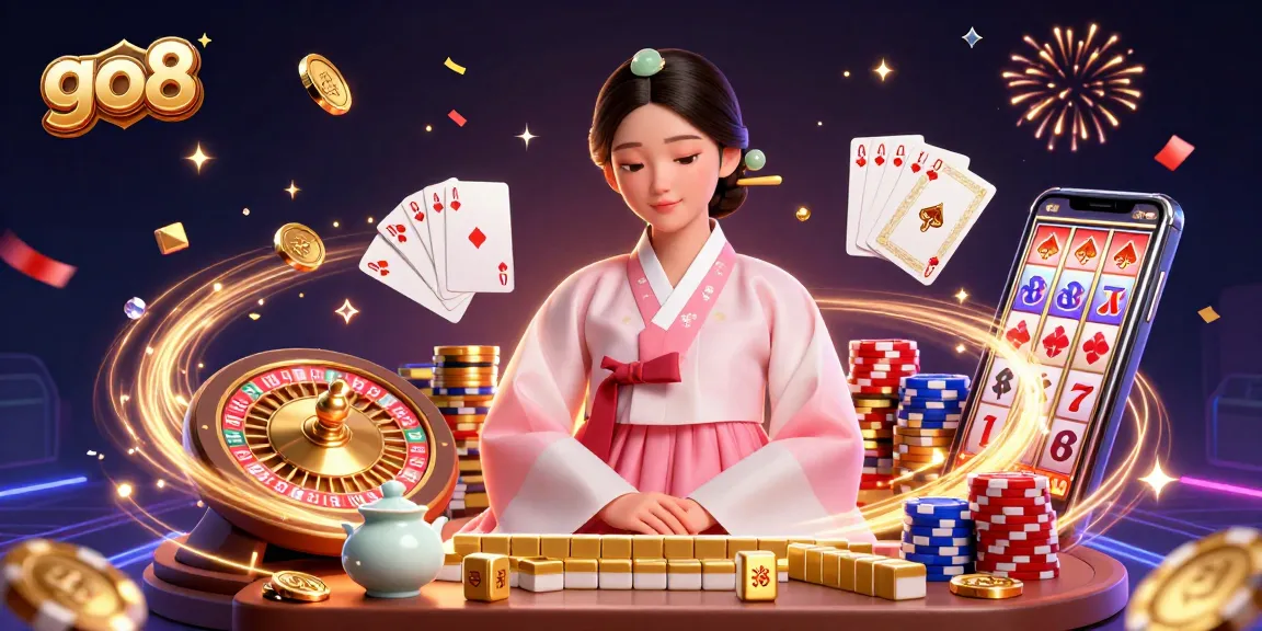Experience the excitement of go8 online casino with vibrant 3D digital art showcasing traditional elements and modern gaming.