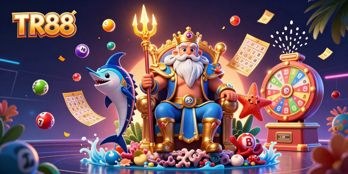 Win big with TR88's vibrant online gambling atmosphere featuring colorful lottery elements.