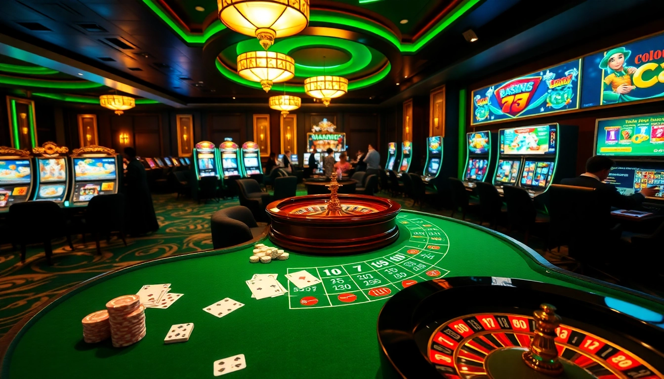 Experience the excitement of gambling at https://new88.gold/ featuring poker chips and roulette wheels.