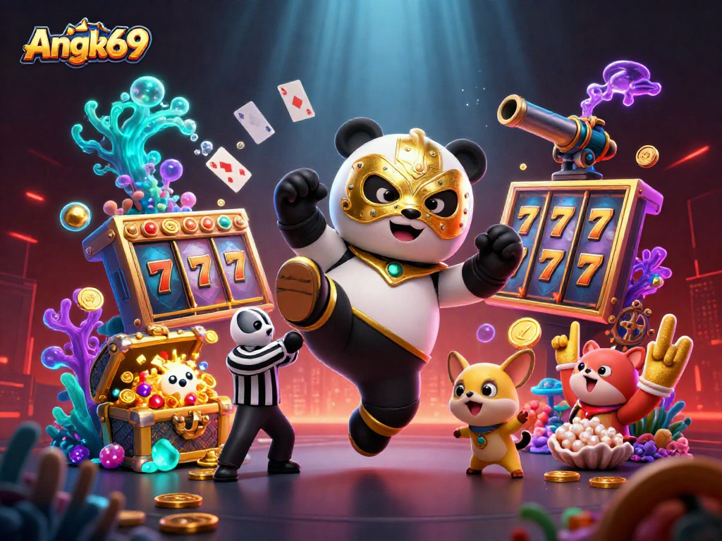 Experience Angka69 with thrilling slot action featuring vibrant characters in a dynamic scene.