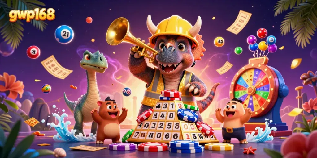 Bermain dengan gwp168 dalam suasana ceria bersama triceratops dan parasaurolophus di kasino.