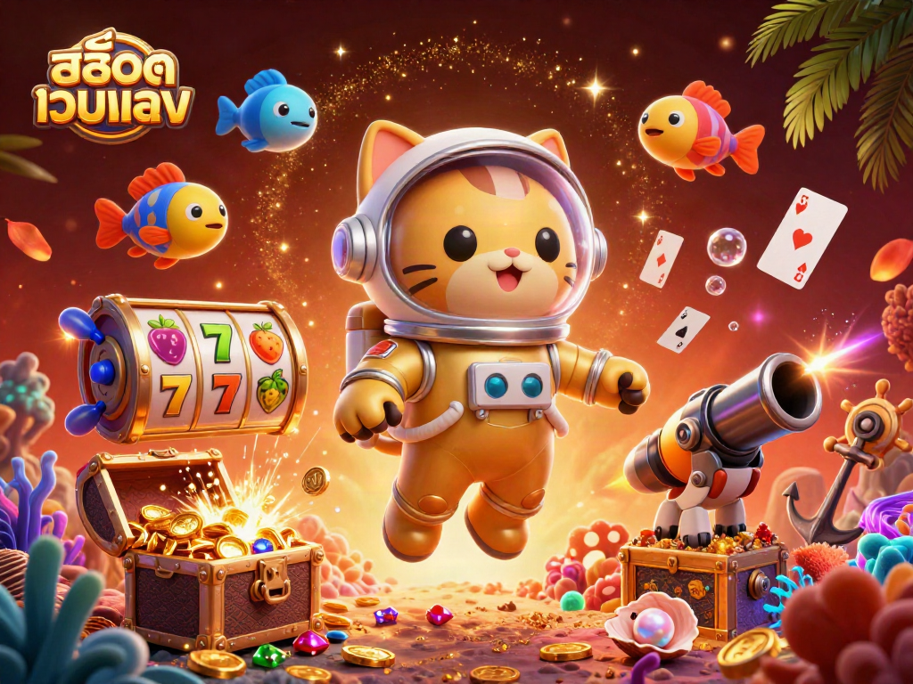 Engage in exciting gameplay experiences with สล็อตเว็บตรง by immersing yourself in a vibrant 3D casino scene.