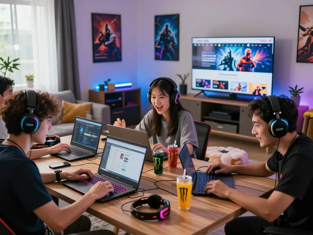 Gaming atmosphere on the RATU99 platform, showcasing players enjoying a vibrant online gaming experience.