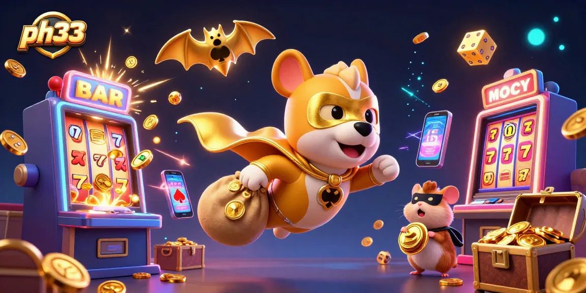 Experience the thrilling casino world of ph33 with a hero and engaging game elements scattered throughout.