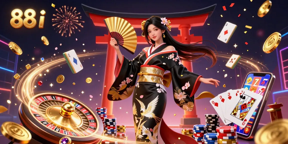 Experience the vibrant energy of 88 i with an engaging 3D casino scene blending traditional elegance and modern gaming.