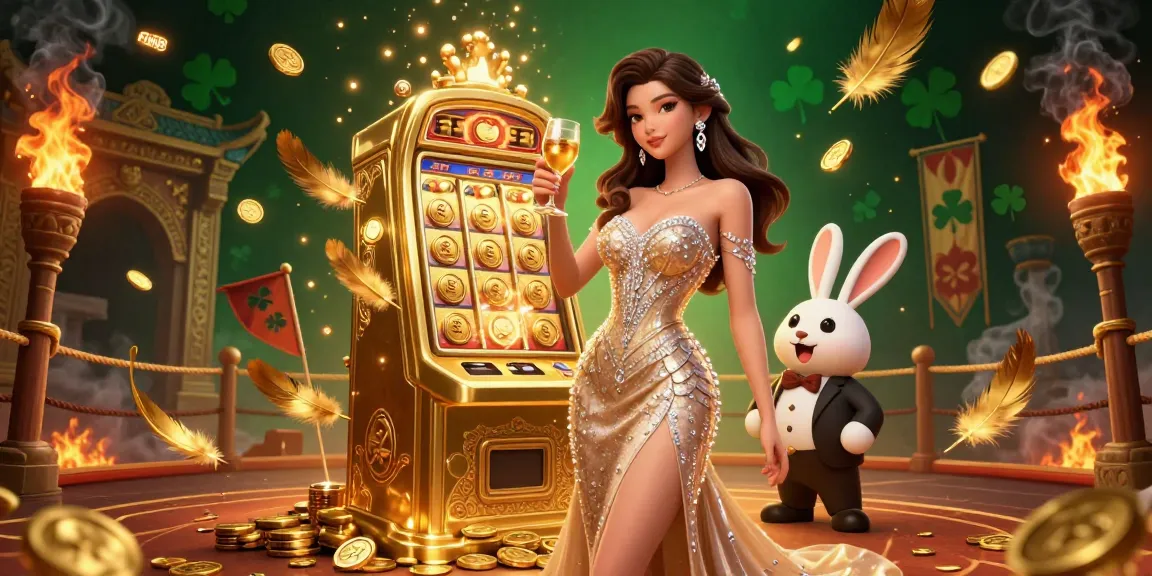 Feel the excitement of FUN88 as you toast to jackpots beside a dazzling croupier and vibrant casino elements.