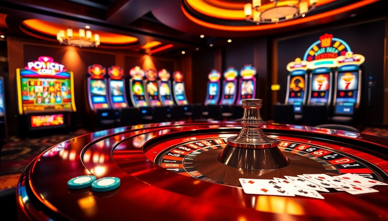 Experience the thrill of gaming at nohu.com with vibrant casino elements like roulette wheels and poker chips.