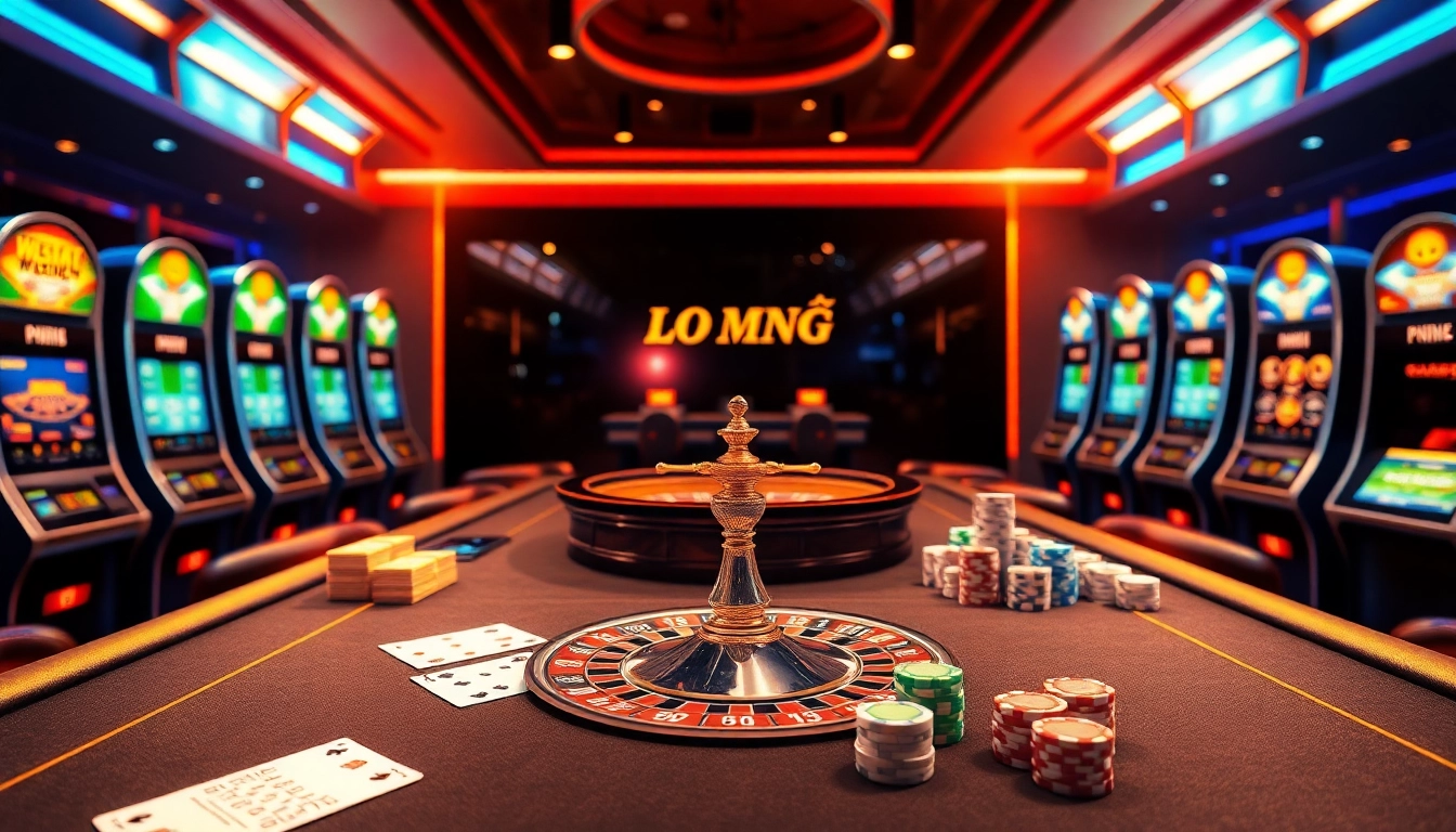 Lô Đề Trực Tuyến betting excitement showcased through a luxurious virtual casino interface.