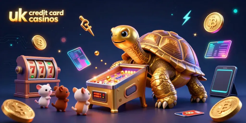 Experience the vibrant world of uk credit card casinos with playful characters and exciting game elements.