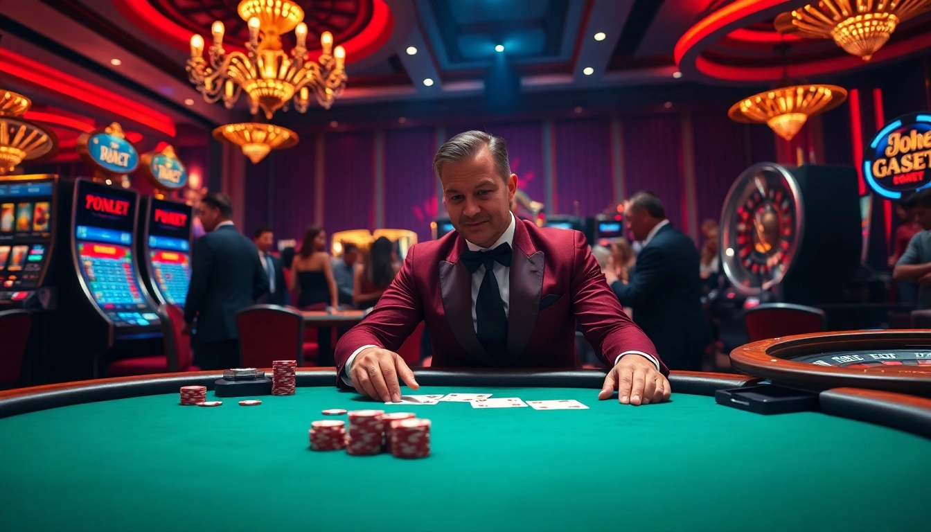 Experience the thrill of De bet with a high-stakes poker game at a luxurious casino.