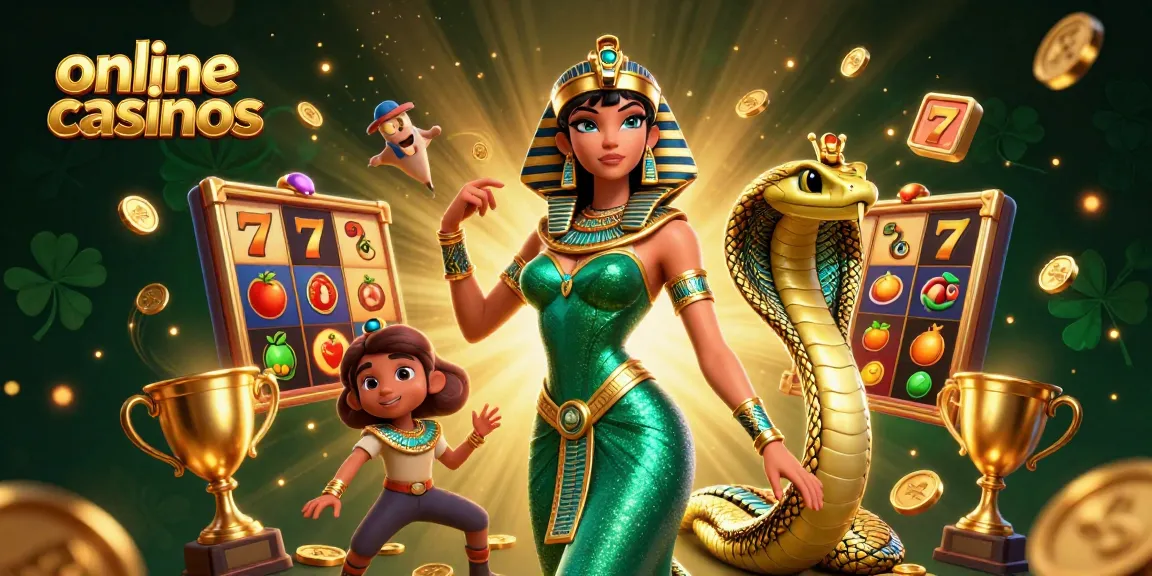 Engage in exciting online casinos with stunning graphics featuring slot reels and golden elements.