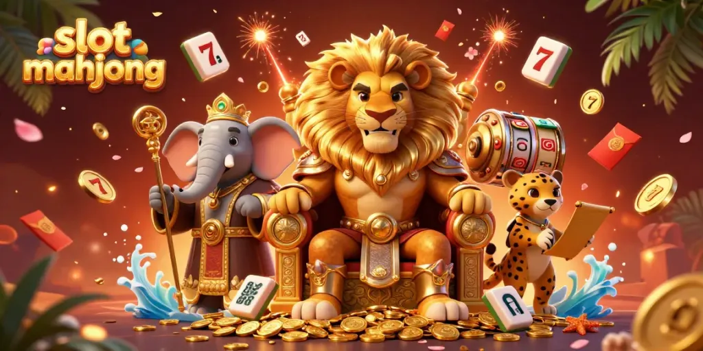 Mainkan slot mahjong dengan simbol beruntung di ilustrasi penuh warna ini.