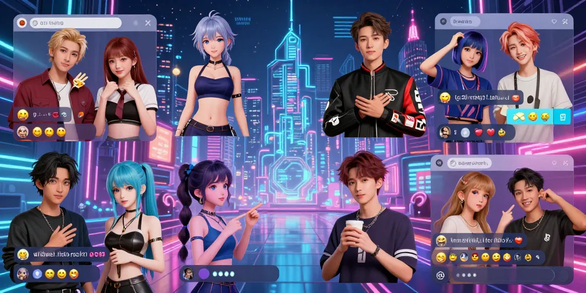 Engaging hentai chat interactions in a vibrant digital anime world.